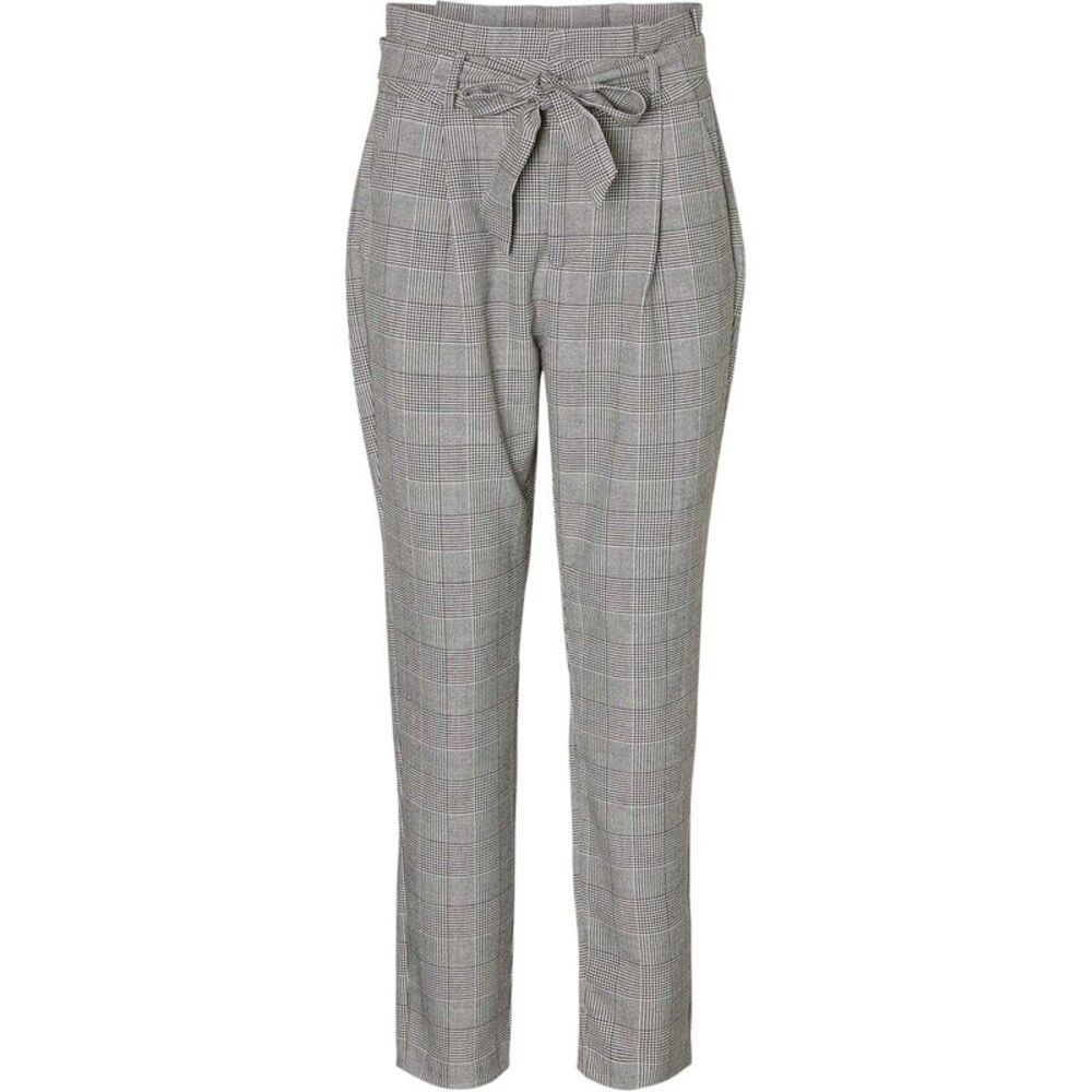 Vero Moda Womens/Ladies Plaid Paperbag Petite Pants / Gray